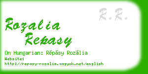 rozalia repasy business card