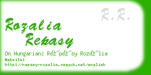 rozalia repasy business card